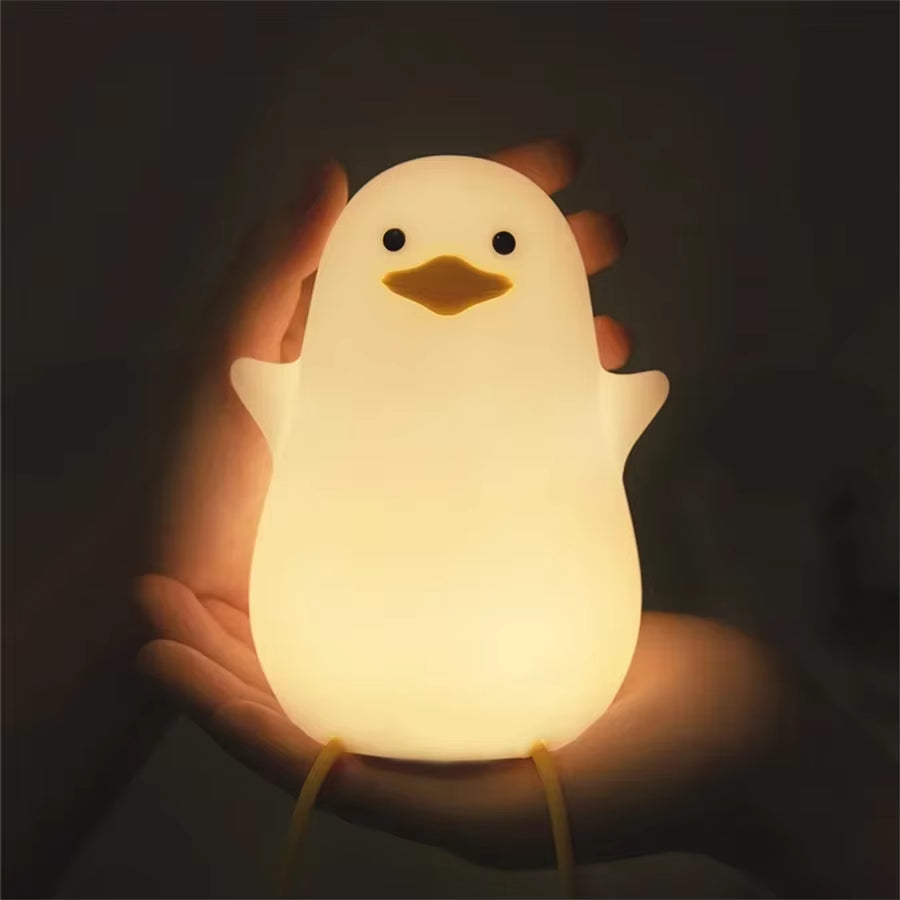 Adorable Duck Silicone Night Light – Soft, Safe & Rechargeable! 🦆✨