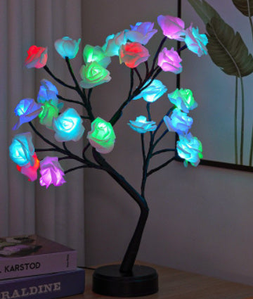 Rose Flower Tree Table Lamp – Romantic Fairy Desk Night Light ✨