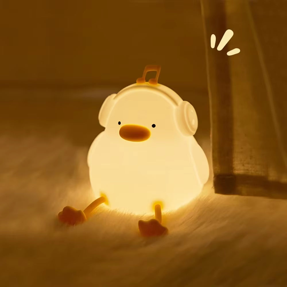 Adorable Duck Silicone Night Light – Soft, Safe & Rechargeable! 🦆✨