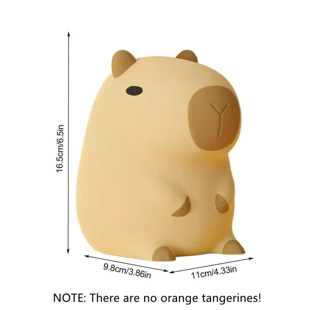 Capybara Silicone Night Light – Cute, Cozy, and Rechargeable!